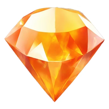  orange diamond on fire that is 🫠 gaming logo  sticker