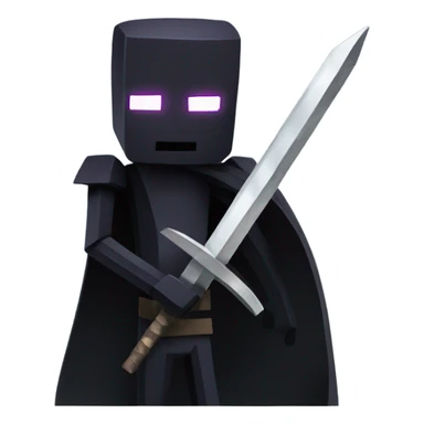 enderman from mincraft with a sword sticker