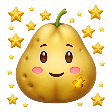 Patate mignon avec des étoiles  sticker