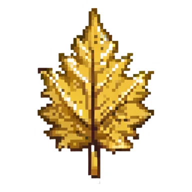 golden birch leaf sticker