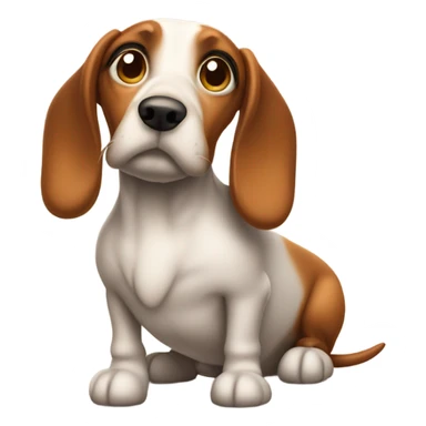 sad weiner dog sticker