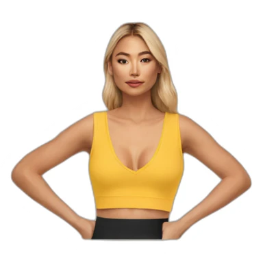 v-neck crop top sticker