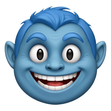Troll troll face blue sticker