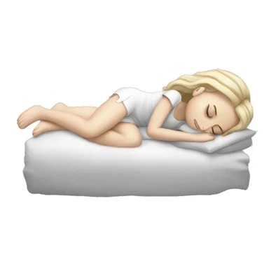 aesthetic white girl sleeping sticker