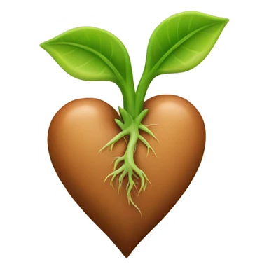 heart shape seed with Sprout sticker