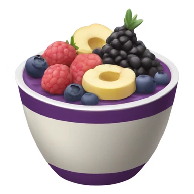 acai bowl cup filled with toppings  sticker