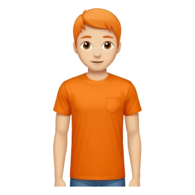 orange tshirt plain sticker