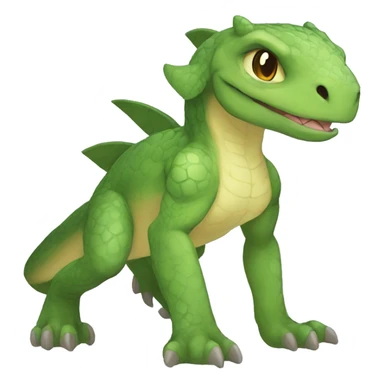 Anthro Sona Fakemon Reptilian Full Body sticker