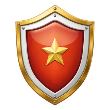 a shiny shield with the USSR flag inside sticker