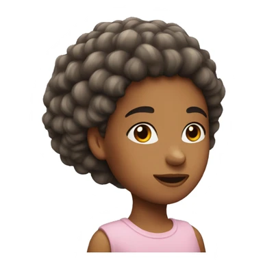 the girl with hedgehog hair sticker
