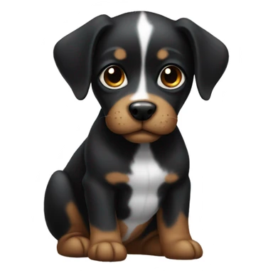 black baby doggy sticker