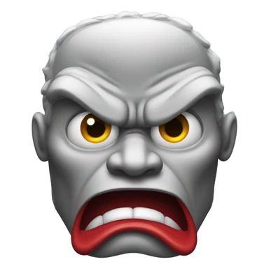 Angry red bull head sticker