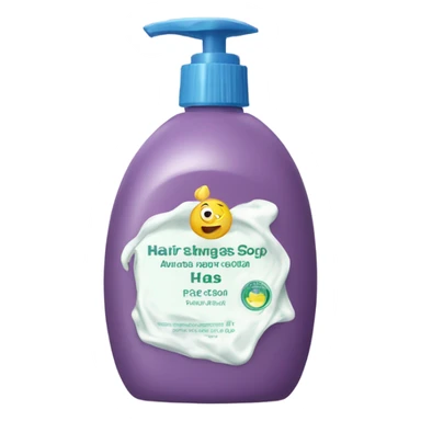 hair washing soap sticker