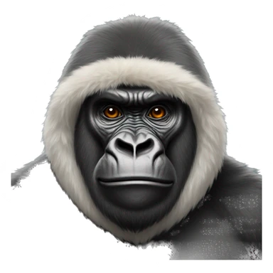 gorilla with ushanka sticker