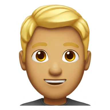 Orange skin male with blonde hair  sticker
