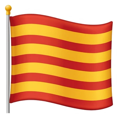  yellow and red flag  sticker