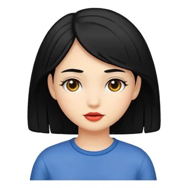 Girl with black hair sticker