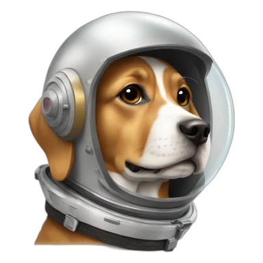 Dog with a space helmet sticker