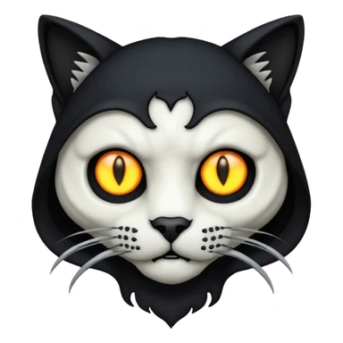 Grim reaper cat head sticker