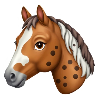 Emoji de caballo appaloosa sticker