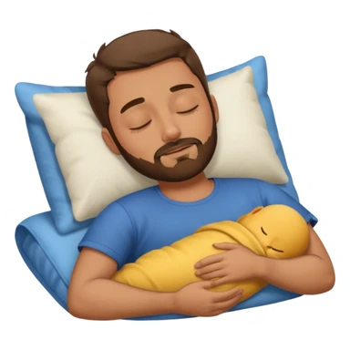 Guy with very short beard Taking short nap icon sticker