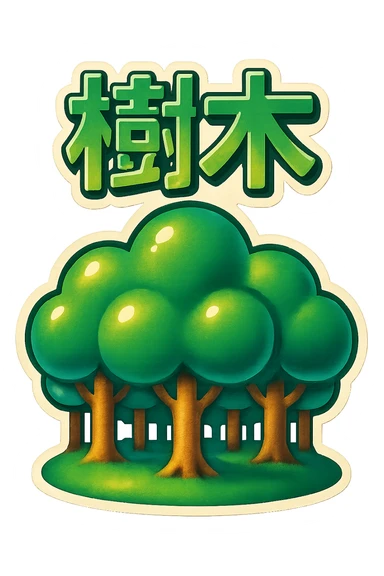 The same style make a grove with chinese text on ot  sticker