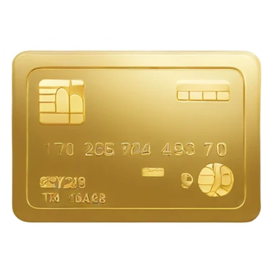 Bank card gold sticker