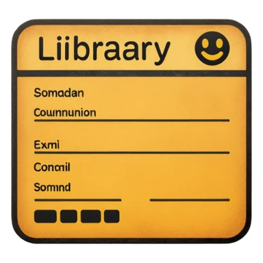 Library card
 sticker