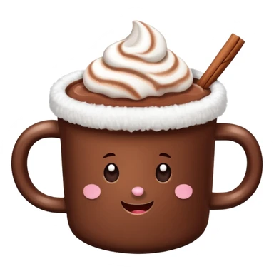 cup of hot cocoa with some marshmallow sticker