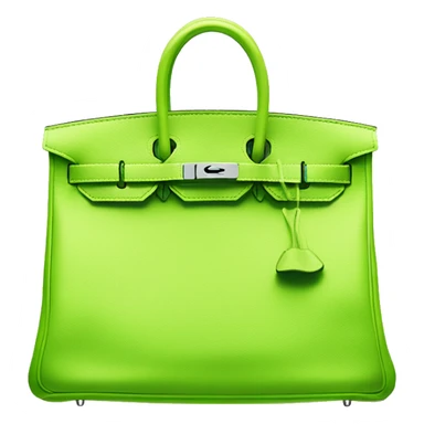 Lime green hermes birkin bag sticker
