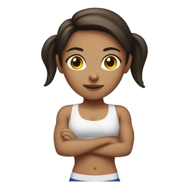 Brunette gym girl sticker