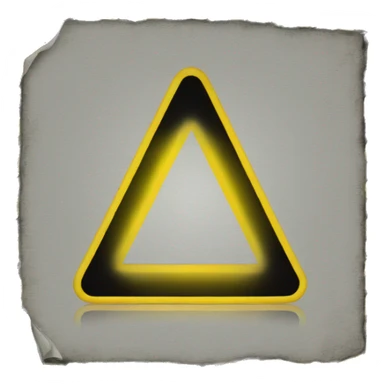 black and yellow warning triangle sign sticker