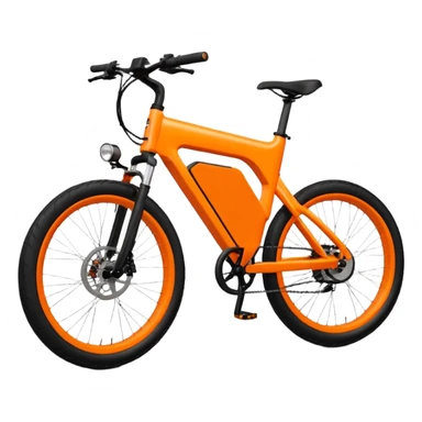 orange electric bicycle sticker