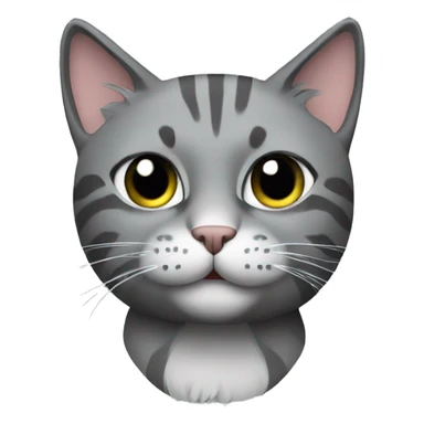 gray cat rocker sticker