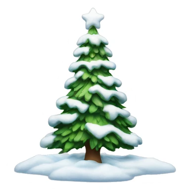 christmas tree with snow sticker