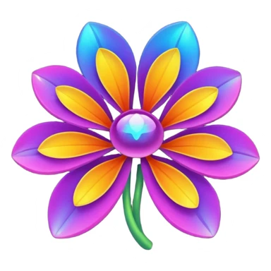 Space Petalled Flower sticker