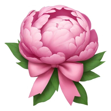 peonies with bow tying them together  sticker