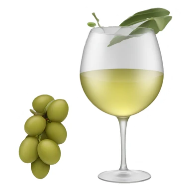 White wine with olive inside sticker