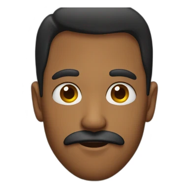 a brown man with moustache rolling his eyes sticker