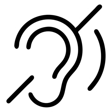 deaf icon, clear and recognizable, suitable for accessibility use sticker