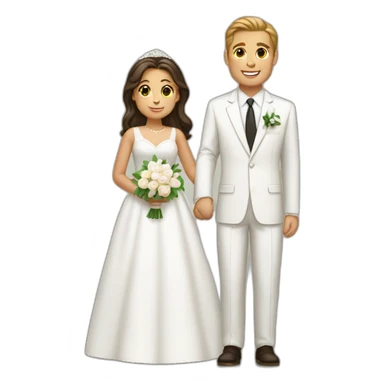 LDS couple getting married in lds temple attire sticker