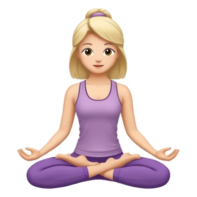 woman doing yoga sticker