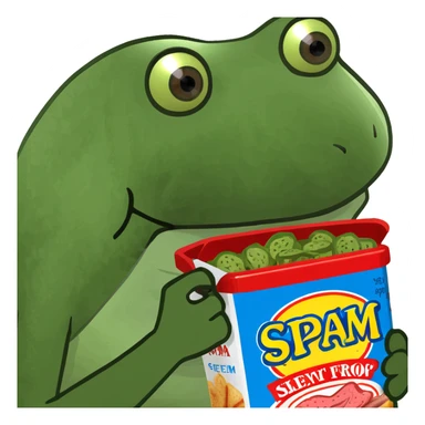 eating SPAM  sticker
