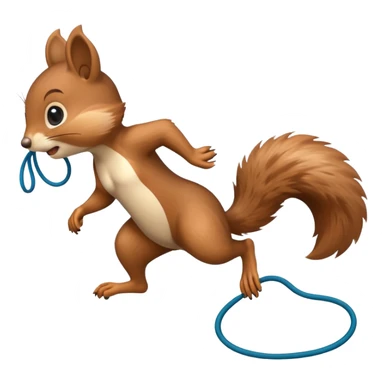 Squirrel jump rope sticker