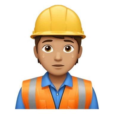 create a realistic emoji of a logistic worker in different weather situuations sticker