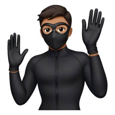 Black Jumpsuit: The guards wear a fitted, zip-up black jumpsuit that covers the entire body.

Face Mask: They all wear a full face mask to conceal their identity. The mask is smooth and round, with geometric shapes on it. There are different shapes—such as a circle, triangle, and square—that correspond to different ranks of the guards. Each shape is prominently displayed on the front of the mask.

Gloves: The uniform is usually paired with black gloves, which complete the sleek, anonymous look.

No visible logos or names: The guards' outfits are minimalist with no personal identifiers, reinforcing their role as faceless enforcers.

 sticker