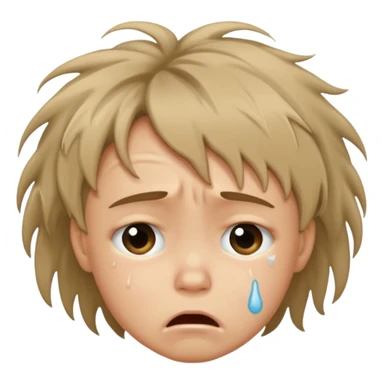 child crying on floor sticker