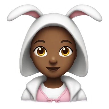 Girl in bunny costume sticker