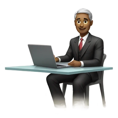 Patent lawyer at table in conference room sticker