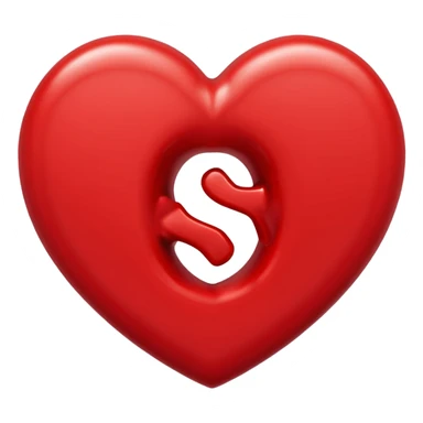 The Letter S in a Heart sticker